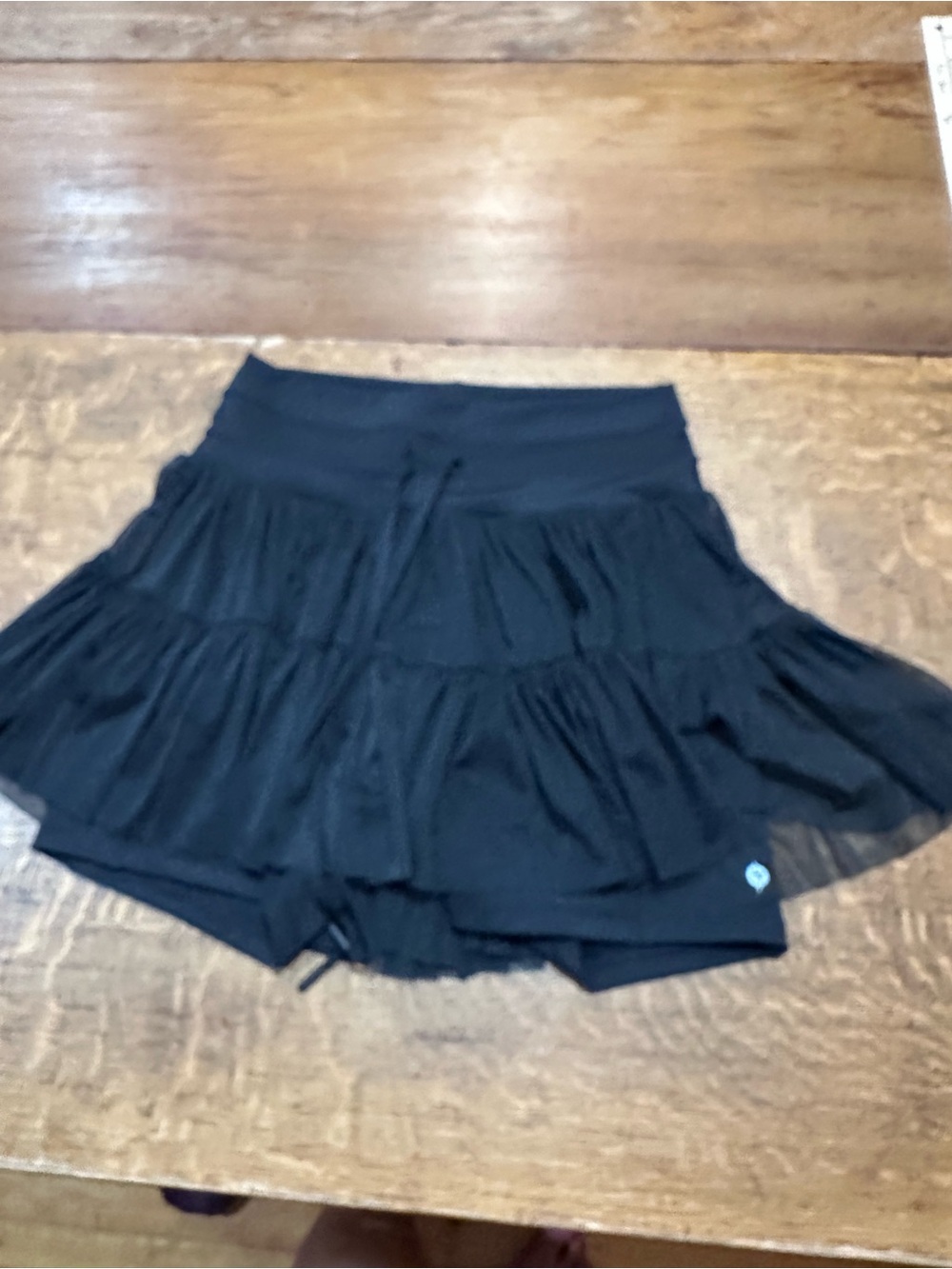 POPFLEX Black Active Skort with Drawstring Waist Sz xl
